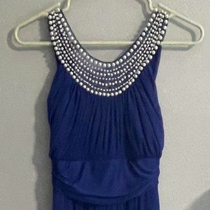 Blue floor length prom dress - Used - Great Condition